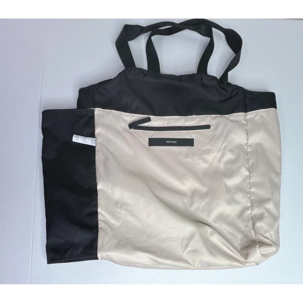 Lululemon Bring It Om Tote Bag Black Expandable Gym Yoga